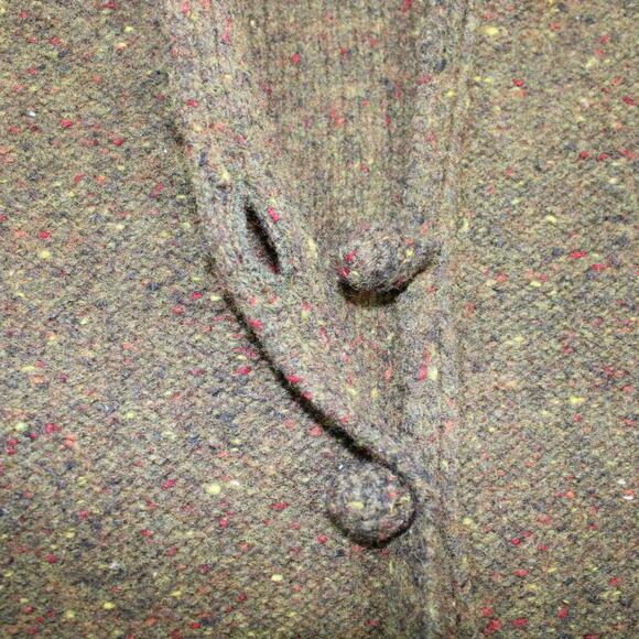 I'VORY‎ Womens L Cardigan Sweater Soft Wool Chunky Boho Hippie Green Purple - Picture 8 of 9